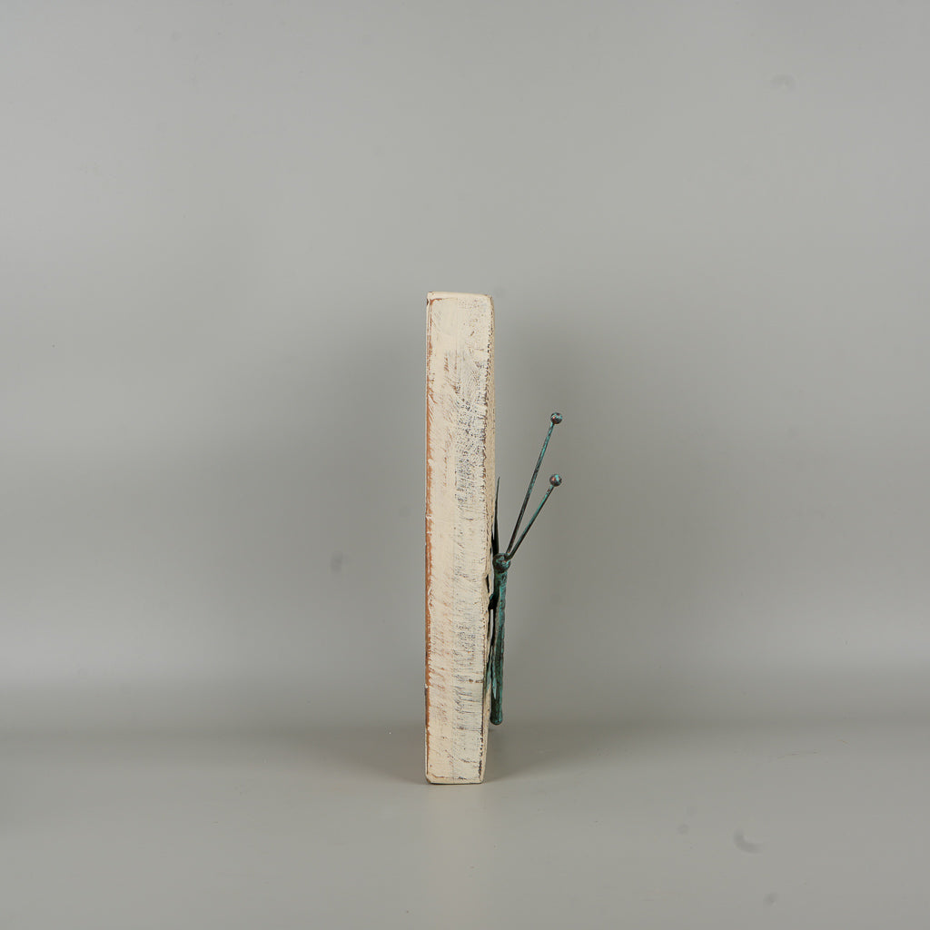 The Dragonfly Accent Mirror (Rustic Wood)